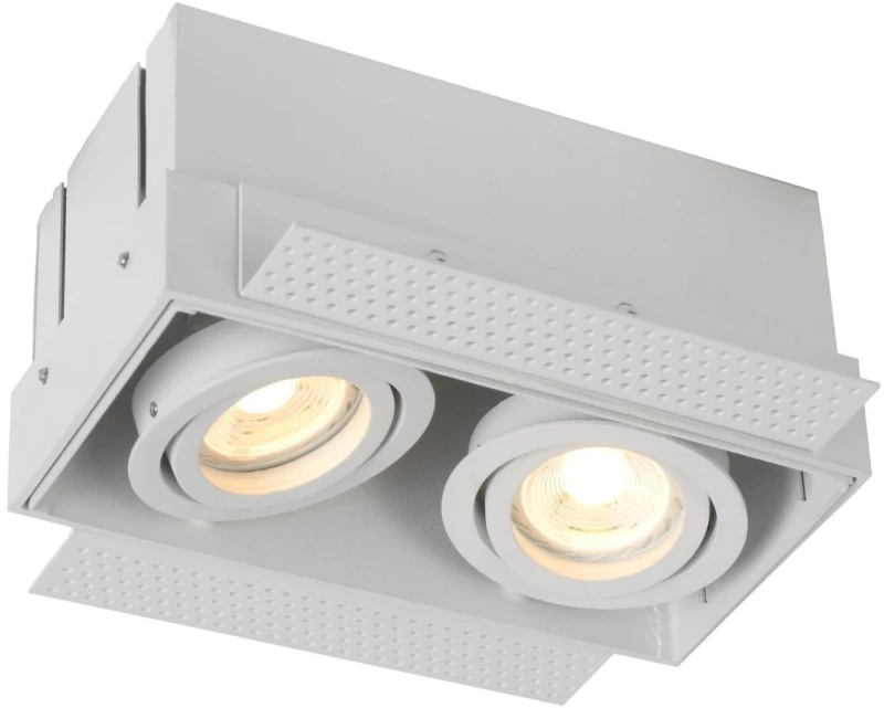 Lucide TRIMLESS - Recessed spotlight - 2xGU10 - White - 09925/02/31
