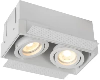Lucide TRIMLESS - Recessed spotlight - 2xGU10 - White - 09925/02/31