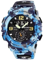 Ψηφιακό/αναλογικό ρολόι χειρός - Skmei - 2341 - Army Blue