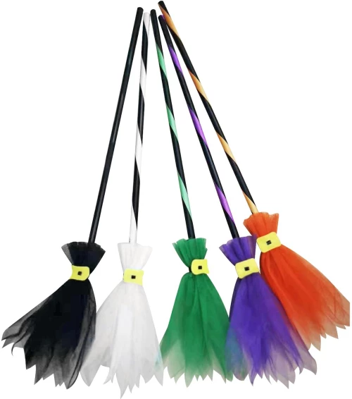 Σκούπα Μάγισσας Χρωματιστή 90cm Carnavalista 232481