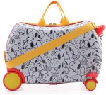 Παιδική Βαλίτσα Zoolittle trunky Snoopy Ασπρη/Μαυρη με ύψος 31cm - ZOO-792-001