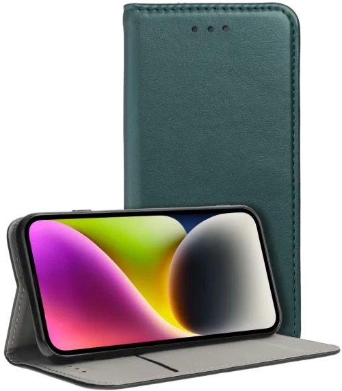 TechWave Smart Leather book case for Samsung Galaxy A14 4G / 5G forest green