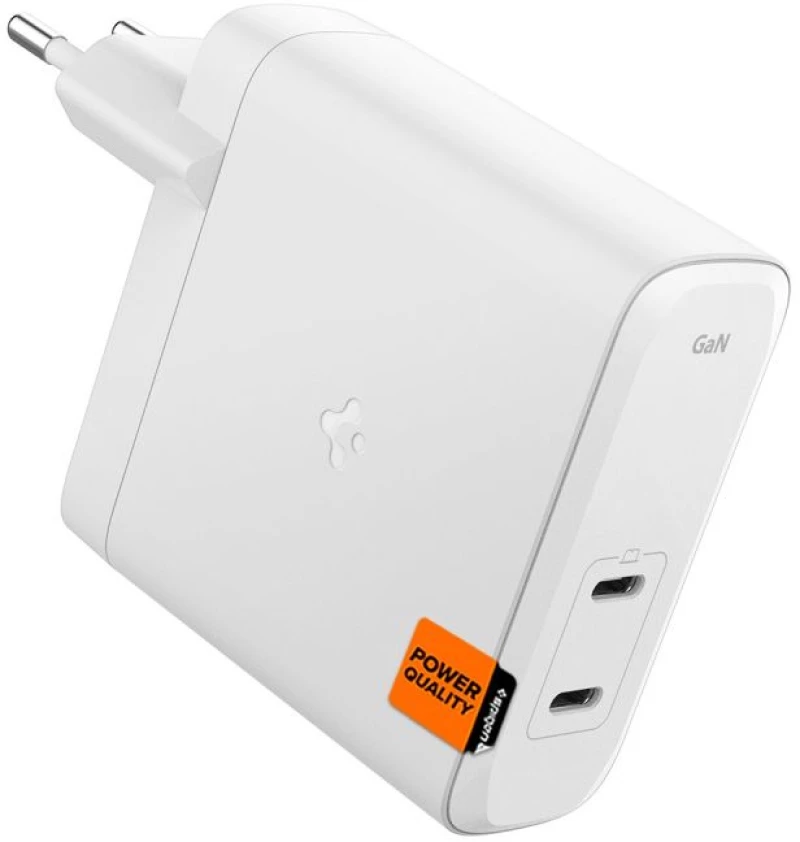 Spigen Φορτιστής Arcstation Pro Gan-1402 2-Port Type-C Network Charger 140W White
