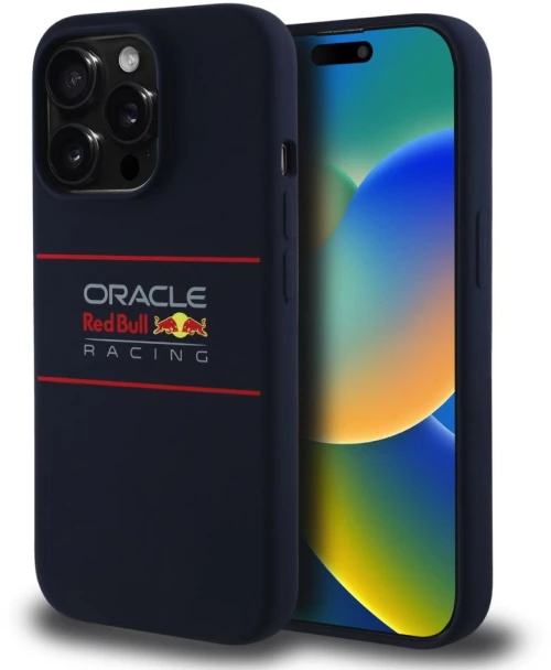 Red Bull Θήκη Silicone Horizontal Logo MagSafe iPhone 14 Pro Navy