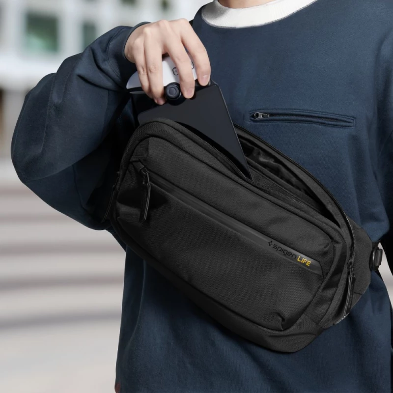 Spigen Τσάντα Ώμου / Χιαστί Black