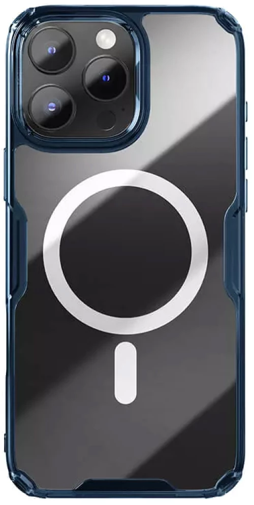 NILLKIN θήκη Nature TPU Pro Magnetic για iPhone 16 Pro, διάφανη-μπλε