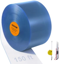 VEVOR strip κουρτίνα PVC κουρτίνα πόρτας 82' x 12" Roll Cooler Freezer Freezer Plastic