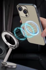 POWERTECH βάση smartphone αυτοκινήτου PT-1356 για ταμπλό, μαγνητική, μαύρη