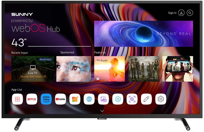 Sunny SN43DIL540-0276 Smart TV 43" FHD , WebOS , Frameless , DVB-T2/C/S2 , DLED