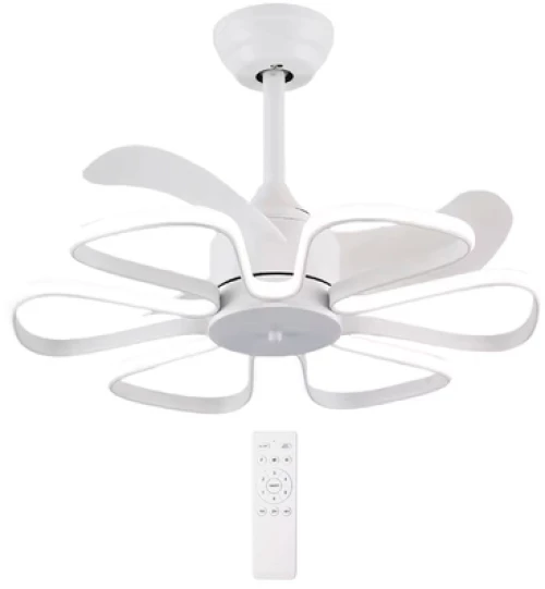 POWERTECH ανεμιστήρας οροφής HLL-0173 με LED φως, 96W, Φ55x35cm, λευκός