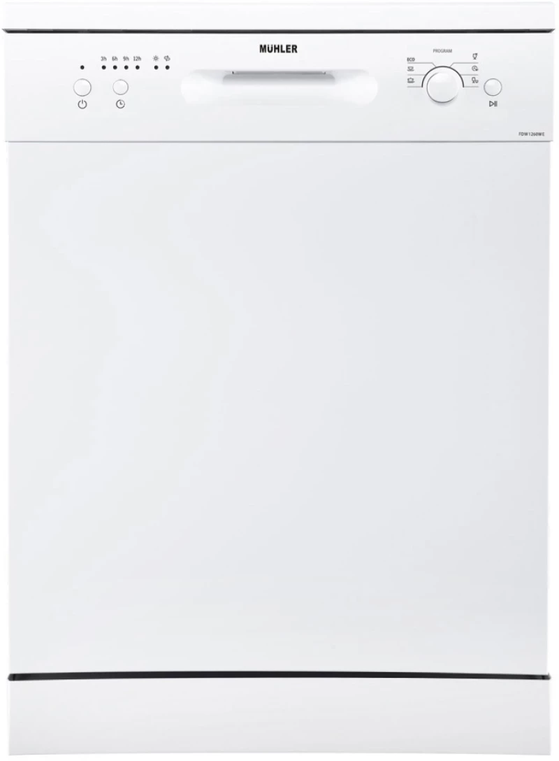 Muhler FDW1260WE Πλυντήριο Πιάτων για 12 Σερβίτσια Π60xY85εκ., E