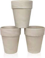 Κλασική Πήλινη Γλάστρα Πολύ Απαλό γκρι 31 cm x 37 cm