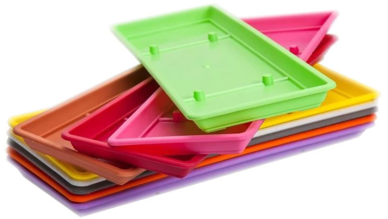 Πλαστικό Πιάτo Ζαρντινιέρας Micplast Mojito Μπορντώ 40P (35*15*3cm)