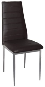 Jetta καρέκλα σκούρο καφέ κάθισμα pvc με γκρι βαφή