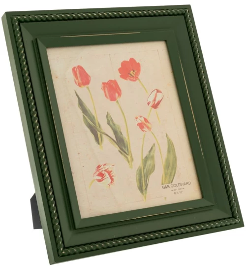 Ξύλινη κορνίζα σε πράσινο χρώμα με πλαίσιο από MDF 20x25 εκ