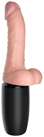 King Cock Triple Threat Thrusting Cock with Balls 16.5cm Light - ( Κωδικός Προϊόντος : D-230568 )