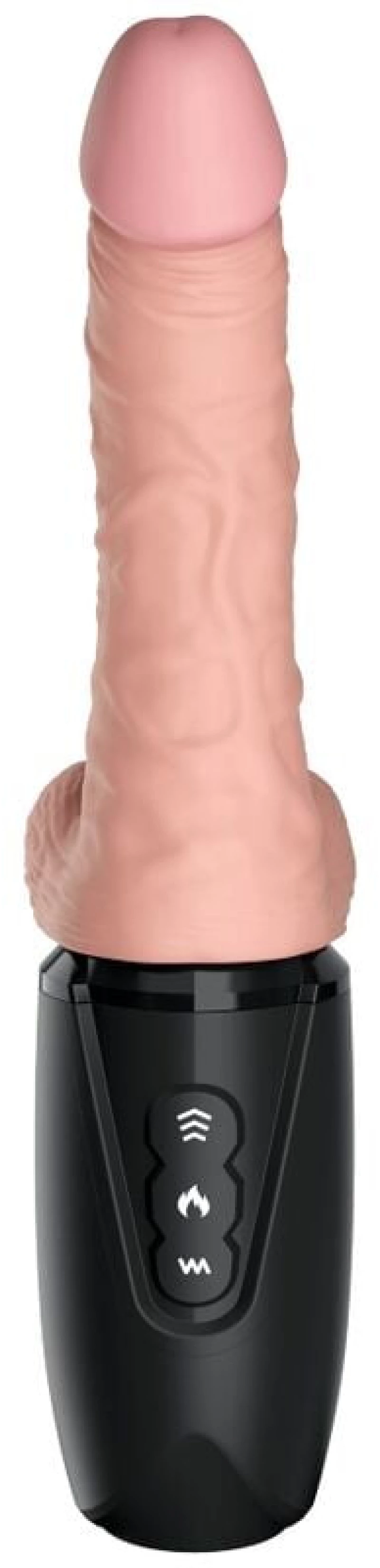 King Cock Triple Threat Thrusting Cock with Balls 16.5cm Light - ( Κωδικός Προϊόντος : D-230568 )