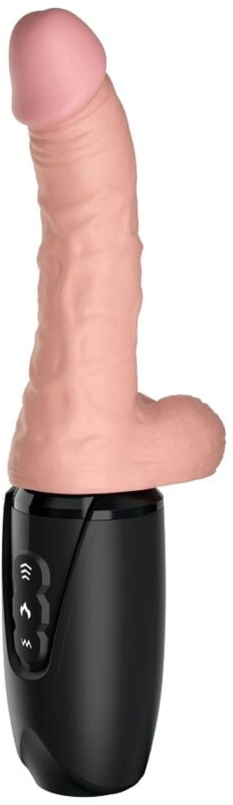 King Cock Triple Threat Thrusting Cock with Balls 16.5cm Light - ( Κωδικός Προϊόντος : D-230568 )