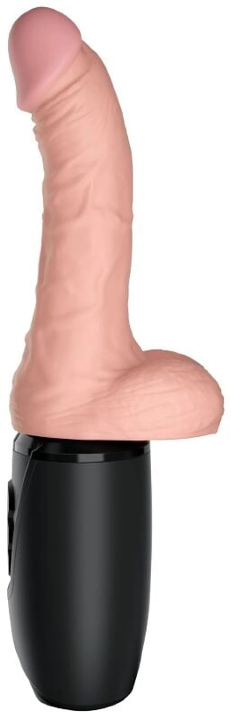 King Cock Triple Threat Thrusting Cock with Balls 16.5cm Light - ( Κωδικός Προϊόντος : D-230568 )