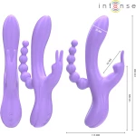 INTENSE - MIKO TRIPLE VIBRATOR RABBIT & STIMULATOR & ANAL 7 VIBRATIONS PURPLE - ( Κωδικός Προϊόντος : D-242085 )