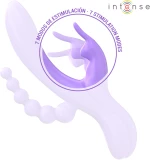 INTENSE - MIKO TRIPLE VIBRATOR RABBIT & STIMULATOR & ANAL 7 VIBRATIONS PURPLE - ( Κωδικός Προϊόντος : D-242085 )