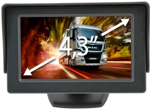 ΟΘΟΝΗ MONITOR TFT LCD 4,3'' 12-24V ΓΙΑ ΚΑΜΕΡΕΣ ΜΕ ΒΑΣΗ ΣΤΗΡΙΞΗΣ DGA - 1 τεμ.