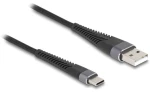 DELOCK καλώδιο USB σε USB-C 81121, 60W, 480Mbps, 1m, μαύρο
