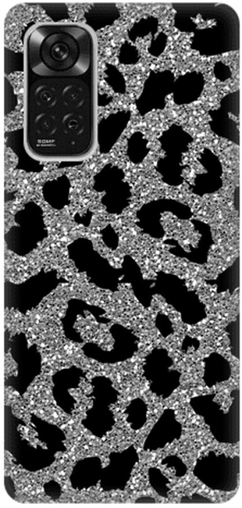 Animal Print Silicone case Θήκη για Xiaomi Redmi Note 11 4G leopard silver