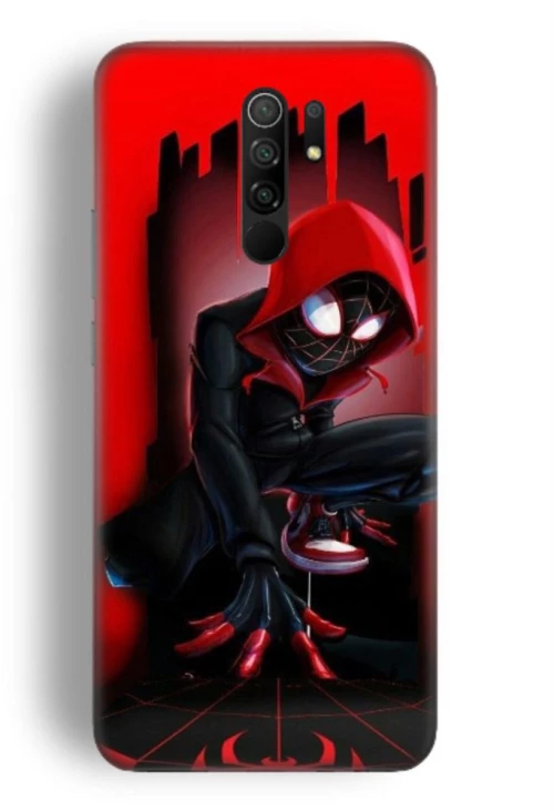 Miles Morales Spiderman Silicone case for Xiaomi Redmi 9 red
