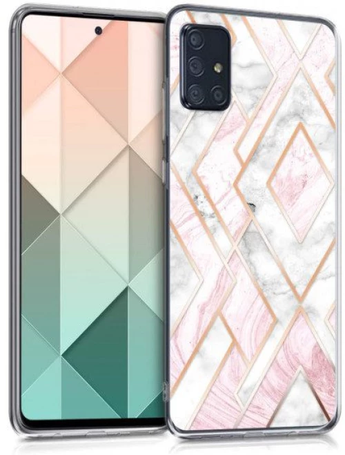 Θήκη kwmobile Compatible Θήκη για Samsung Galaxy S20 Plus Glory Mix 2 Rose Gold / White / Dusty Pink