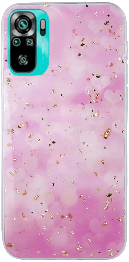 Gold Glam back case Θήκη για Xiaomi Redmi Note 10 / Redmi Note 10s Pink*