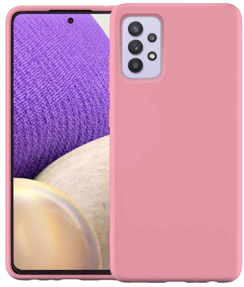 Silicone Case Soft Flexible Rubber Cover Θήκη για Samsung Galaxy A32 4G pink*