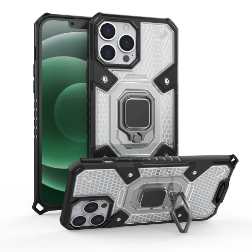 Capsule Ring Case tough kickstand armor case cover with ring holder Θήκη για iPhone 13 Pro Max transparent*