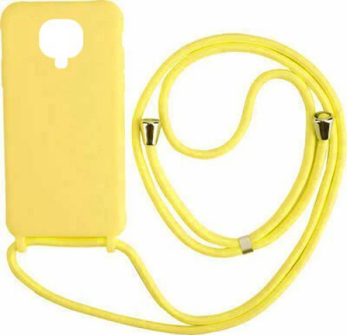 Cord Silicone back cover Case με κορδόνι για Xiaomi Redmi Note 9s / 9 Pro / 9 Pro Max yellow*