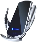 Ασυρματη βάση Αυτοκινήτου για smartphone Car holder with wireless charging automatic sensor + magnetic adapters FORCELL HS1 15W silver*