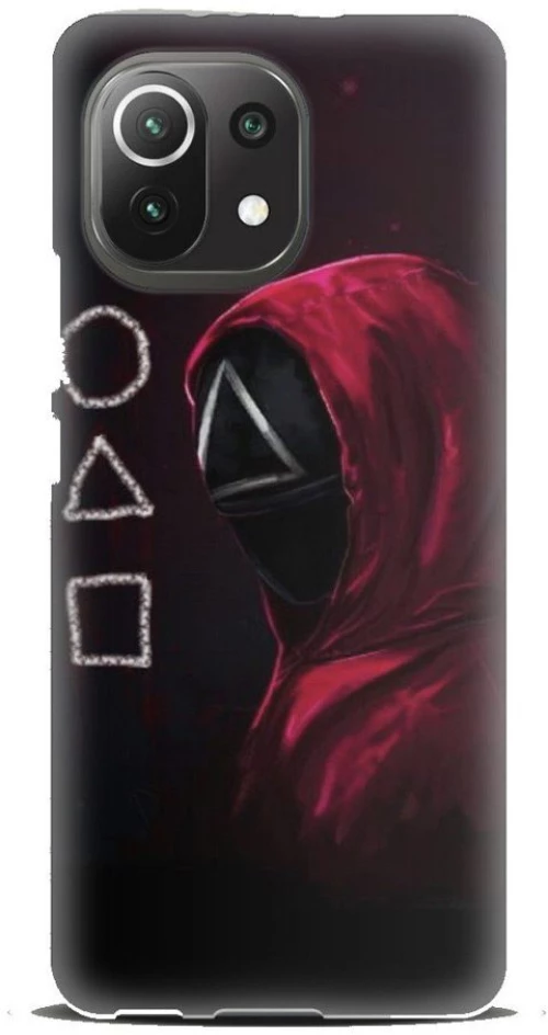 Squid Game Silicone case Θήκη για Xiaomi Mi Lite 11 / 11 Lite NE black-red