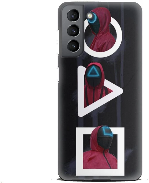Squid Game 2 Silicone case Θήκη για Samsung Galaxy S21 black-red