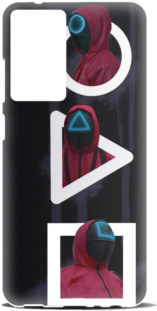 Squid Game 2 Silicone case Θήκη για Xiaomi Poco F3 black-red