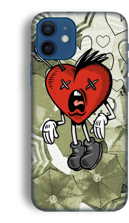 Heart Silicone case Θήκη για Iphone 12 red