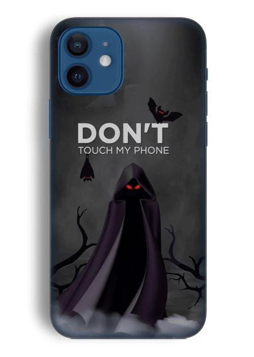 Don't Touch My Phone Silicone case Θήκη για Iphone 12 Mini grey