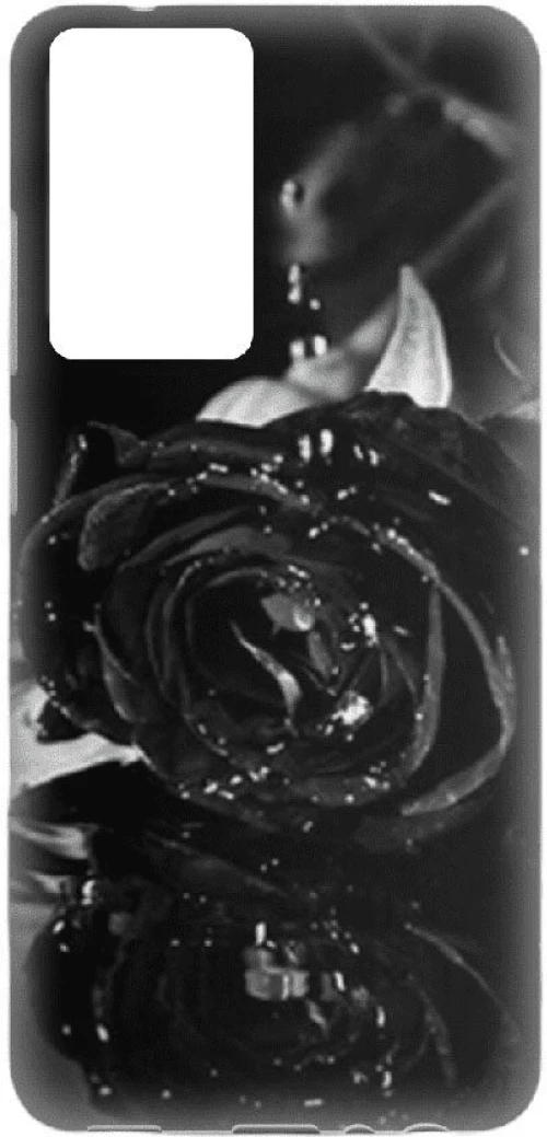 Black Rose Silicone case Θήκη για Xiaomi Redmi Note 10 - 10S