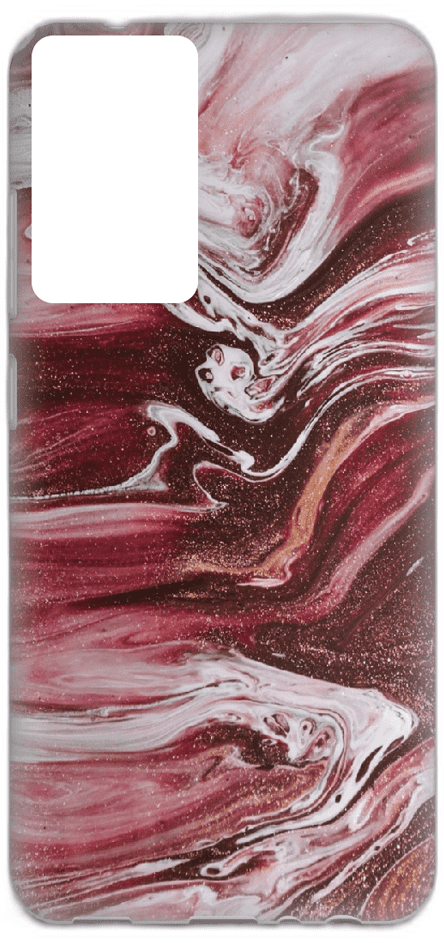 Marble Silicone case Θήκη για Xiaomi Poco F3 red