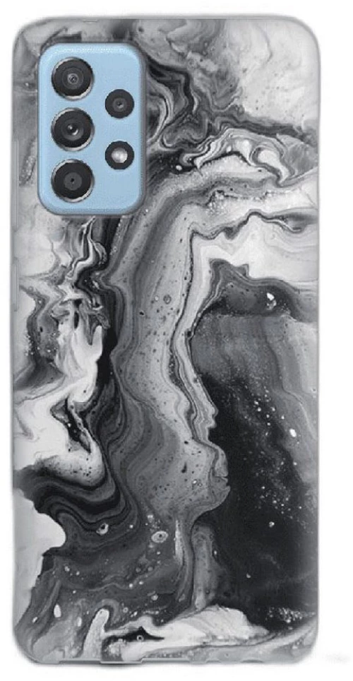 Marble Silicone case Θήκη για Samsung Galaxy A72 black-white 2
