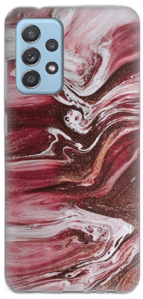 Marble Silicone case Θήκη για Samsung Galaxy A32 4G red