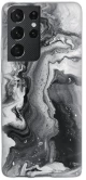 Marble Silicone case Θήκη για Samsung Galaxy S21 Ultra black-white 2