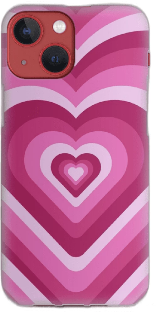 Hearts Silicone case Θήκη για Iphone 13 Mini pink