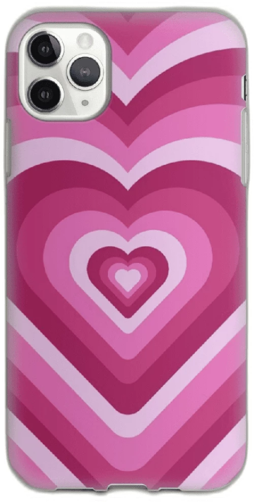 Hearts Silicone case Θήκη για Iphone 12 Pro Max pink