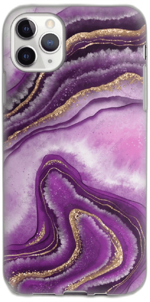Marble Silicone case Θήκη για Iphone 11 Pro purple
