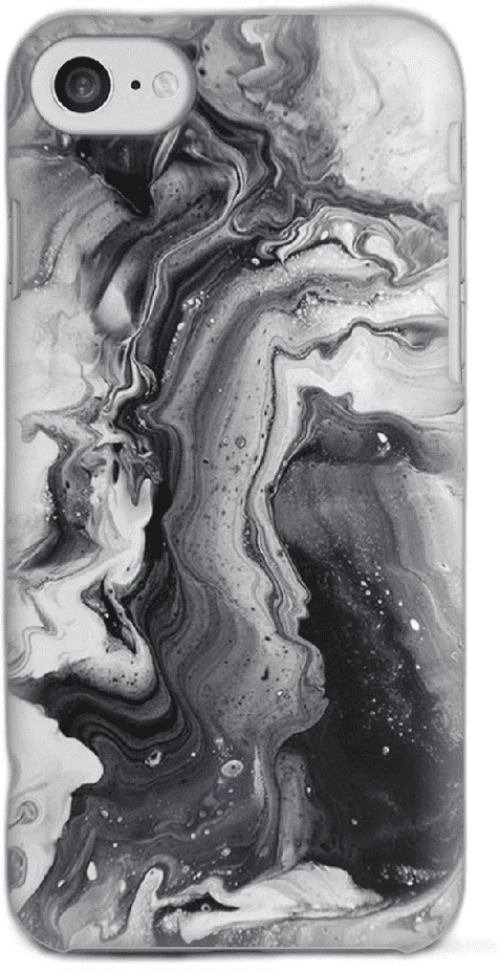 Marble Silicone case Θήκη για Iphone 7 / 8 / SE 2020/SE 2022 black-white 2