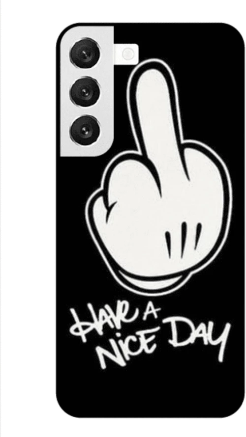 Middle Finger Silicone case Θήκη για Samsung Galaxy S22+ Plus black